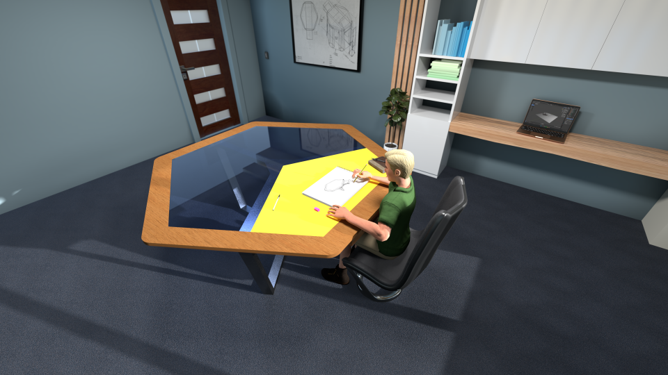 Person at Drawing Pad